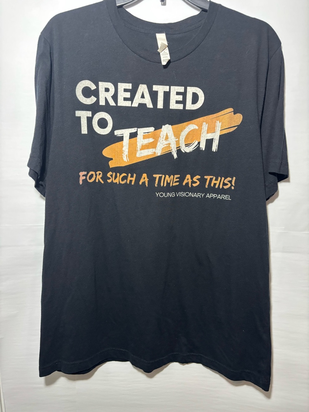 BELLA+CANVAS XL Created to Teach Teacher Graphic T-Shirt Black